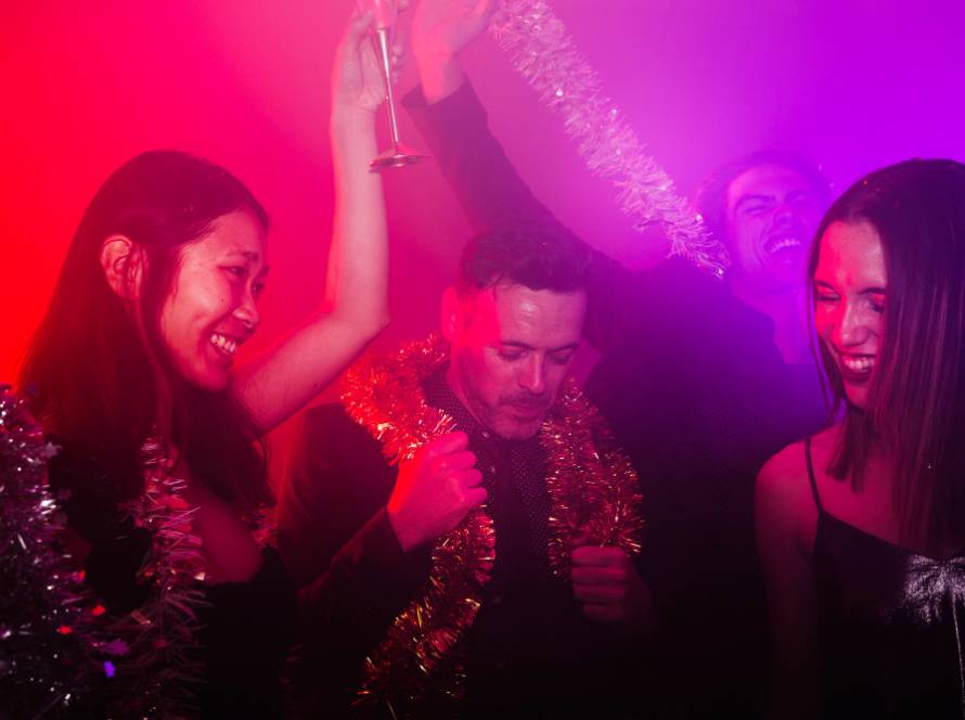 tourists enjoying bollywood night club in dubai